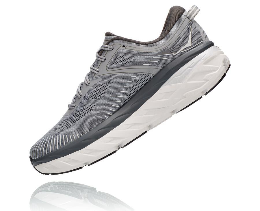 Tenis Hoka One One Masculino Cinzentas - Bondi 7 - 042-MIWYQX